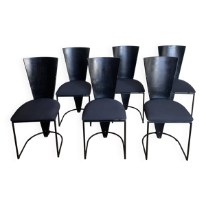 Ensemble de 6 chaises - noires