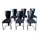 Set of 6 black Zino Memphis chairs for Harvink
