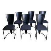 Set of 6 black Zino Memphis chairs for Harvink