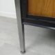 Sideboard storage modernist design 70s vintage oak metal