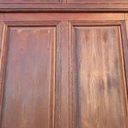 Porte d'entrée et son cadre imposte en verre translucide, début XXème
