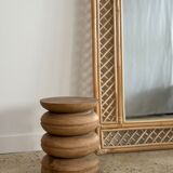 Rattan foot mirror with braces H:2m