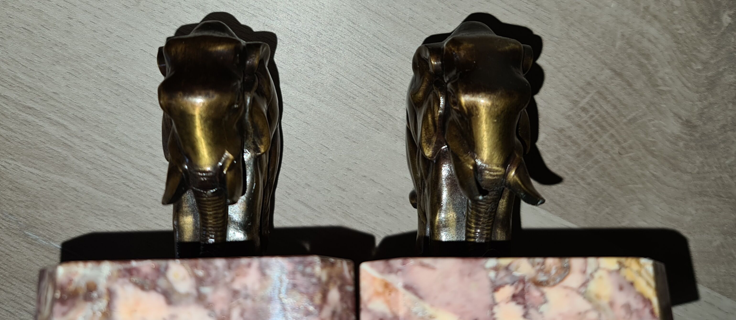 Paire de serre livres art deco marbre