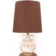 Lampe grès du marais beige à anses, abat jour marron