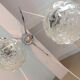 Suspension cascade with five globes and chrome metal / vintag years 60-70