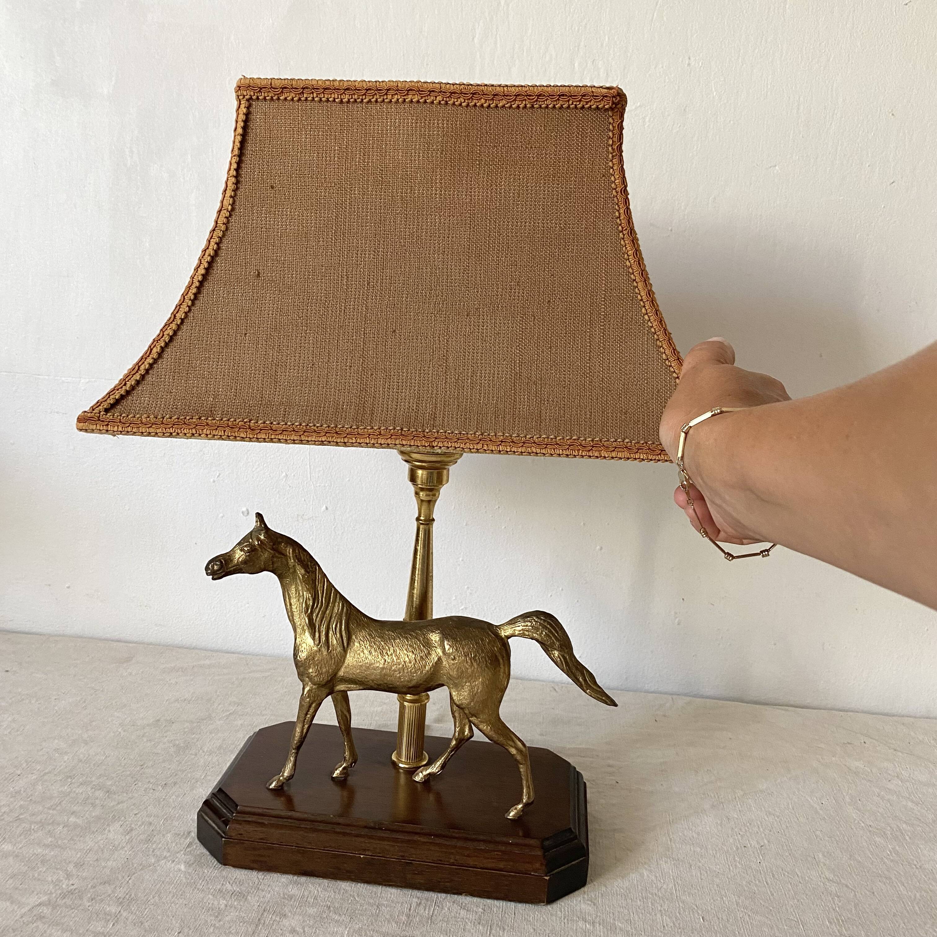 Lampe cheval années 60-70