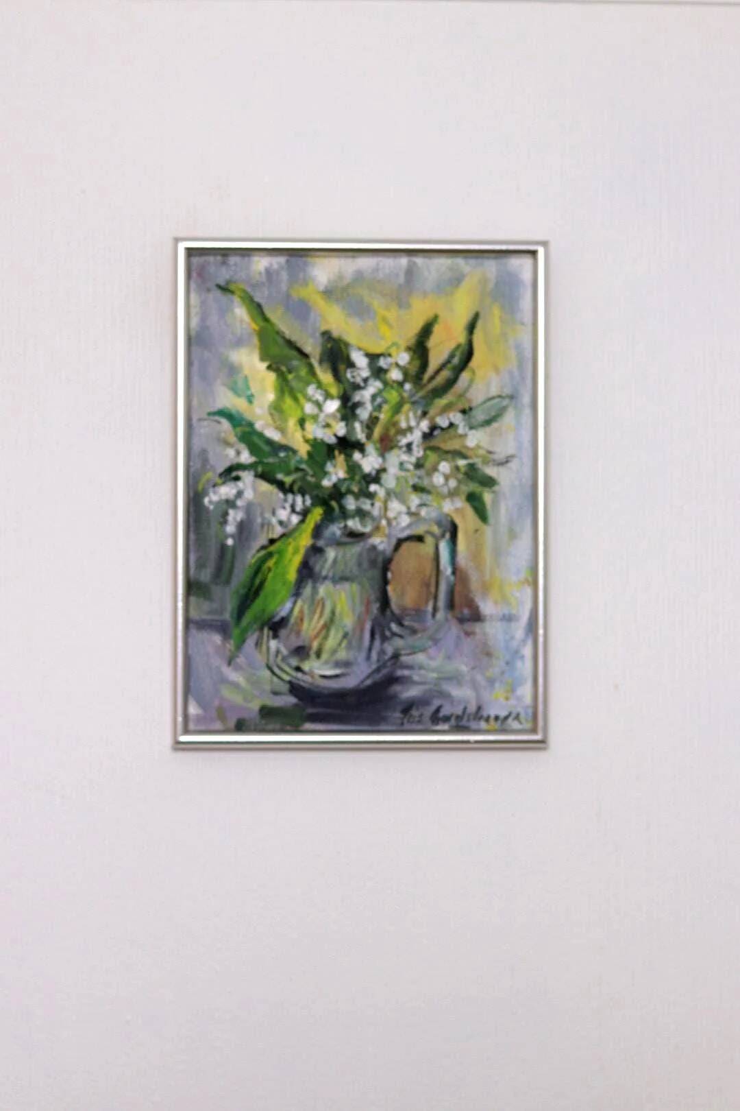 Original Swedish Oil on Canvas – “Lilje kon valje” by Iris Nordstrandh