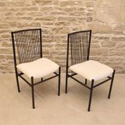Pair of sculptural chairs, Brazilian design, Joaquim Tenreiro, 1950