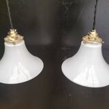 Opaline pendant lights