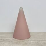 Matte Pink glass SCE Teepee table lamp , 1970’s , France