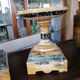 Marble pendulum fireplace trim