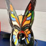 Stained glass butterfly lamp