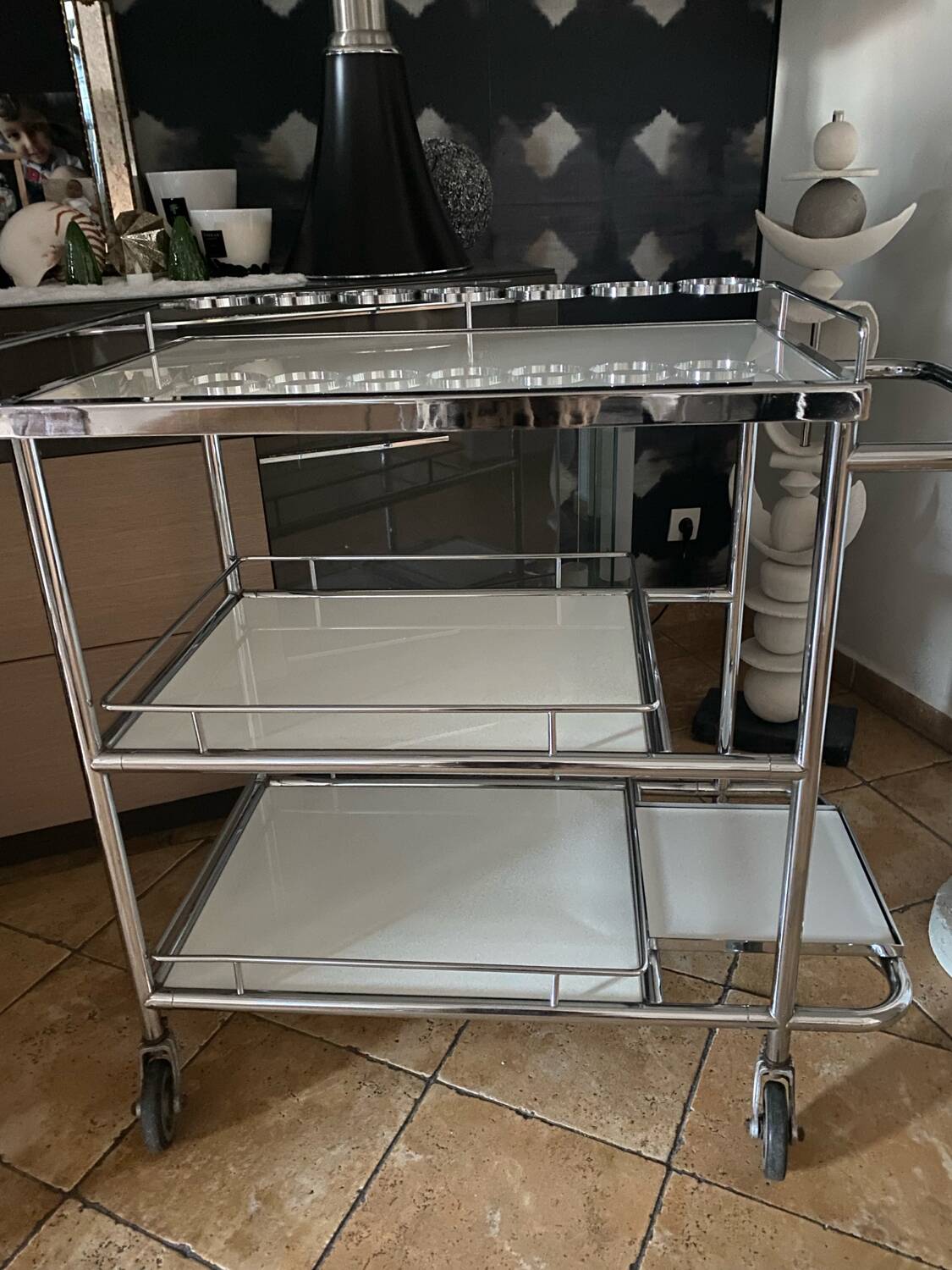Vintage dessert trolley