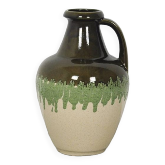 vase de sol vintage vert et beige Allemagne de l’Ouest Bay