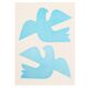 Birds bleus - grande peinture 50x70cm - tableau contemporain - signé eawy
