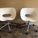 Fauteuil pivotant à roulette Tom Vac design Ron Arad édition Vitra vintage 90 blanc