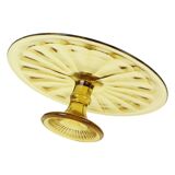 Art Deco Amber Cake Dish Pastry Bowl Depression Glass