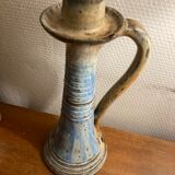 Blue ceramic candle holder