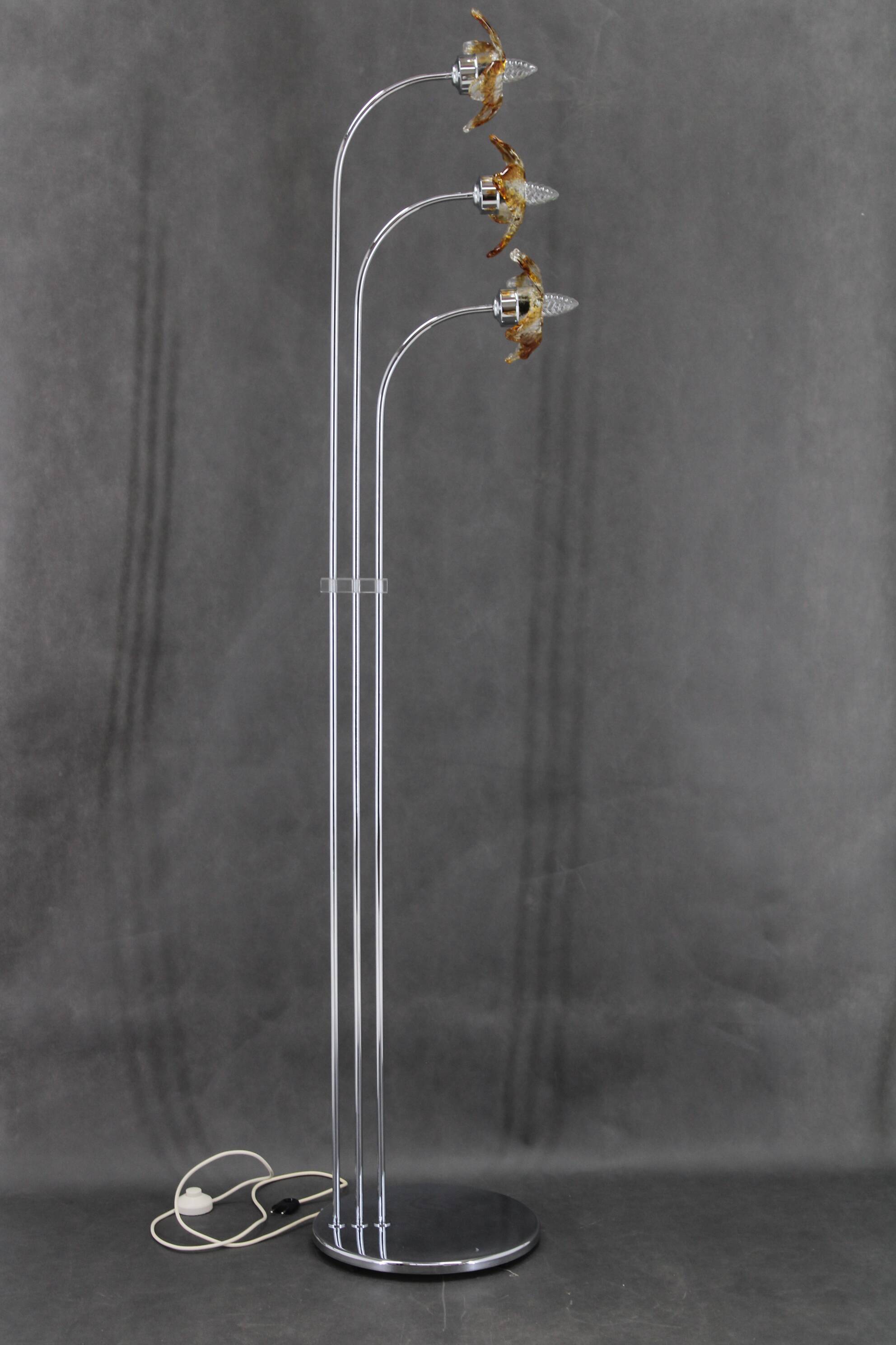 1980s Floor Lamp with Murano Glass ,Italy