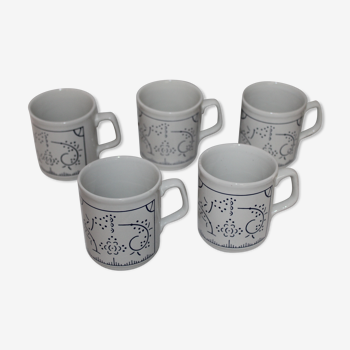 Lo de 5 Mugs distri Boch Seca England décor Copenhague