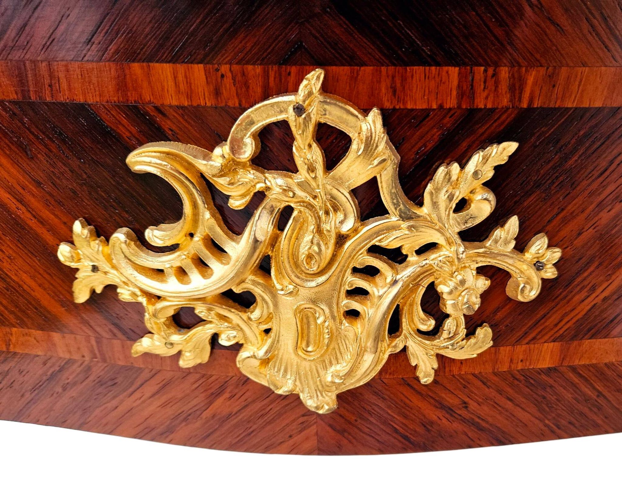 Marquetry and gilded bronze desk signed rinck in paris