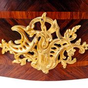Marquetry and gilded bronze desk signed rinck in paris