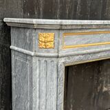 Louis XVI style half-moon fireplace in marble circa 1880