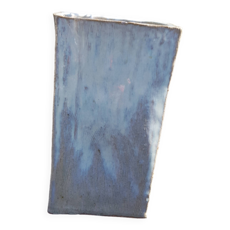 Rectangular gray ceramic vase