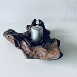 Raw vine candle holder