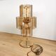 Vintage Smoked Glass Desk Lamp: EGLO Leuchten, 1980s Austrian Gold Table Li
