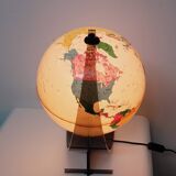 Illuminated terrestrial globe in plexiglass by Nova Rico Florence 1969