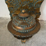 Pair of patinated wrought iron sconces