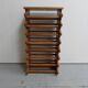 Brutalist oak stackable wine rack 1960's