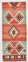 5x11 Kilim Long Wide Faded Samon Kilim Rug, Rare Style Anatolian Flatweave