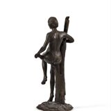 Jean-Pierre Alaux - Bronze Sculpture - Woman sitting on a branch - Signed