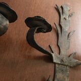 Pair of brutalist candle holder sconces