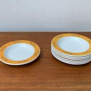 Postmodern German series of flying objects, soup plates by David Palterer and Sieger Design for Arzberg, 1990s, set of 7.