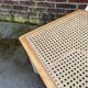 Chaise Cesca modèle b32 en blanc et bois par Marcel Breuer