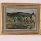 Original Swedish Oil on Panel – “Rural Village” by Astrid J – Vintage