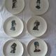 6 plates Gien le petit courrier des dames 446112 hat mode