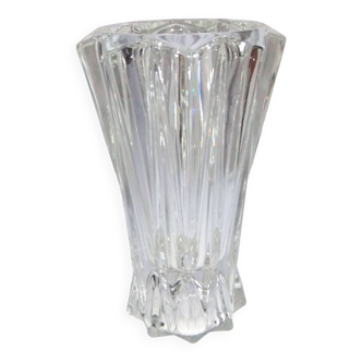 Vase ancien art déco cristal décoration fleur pot