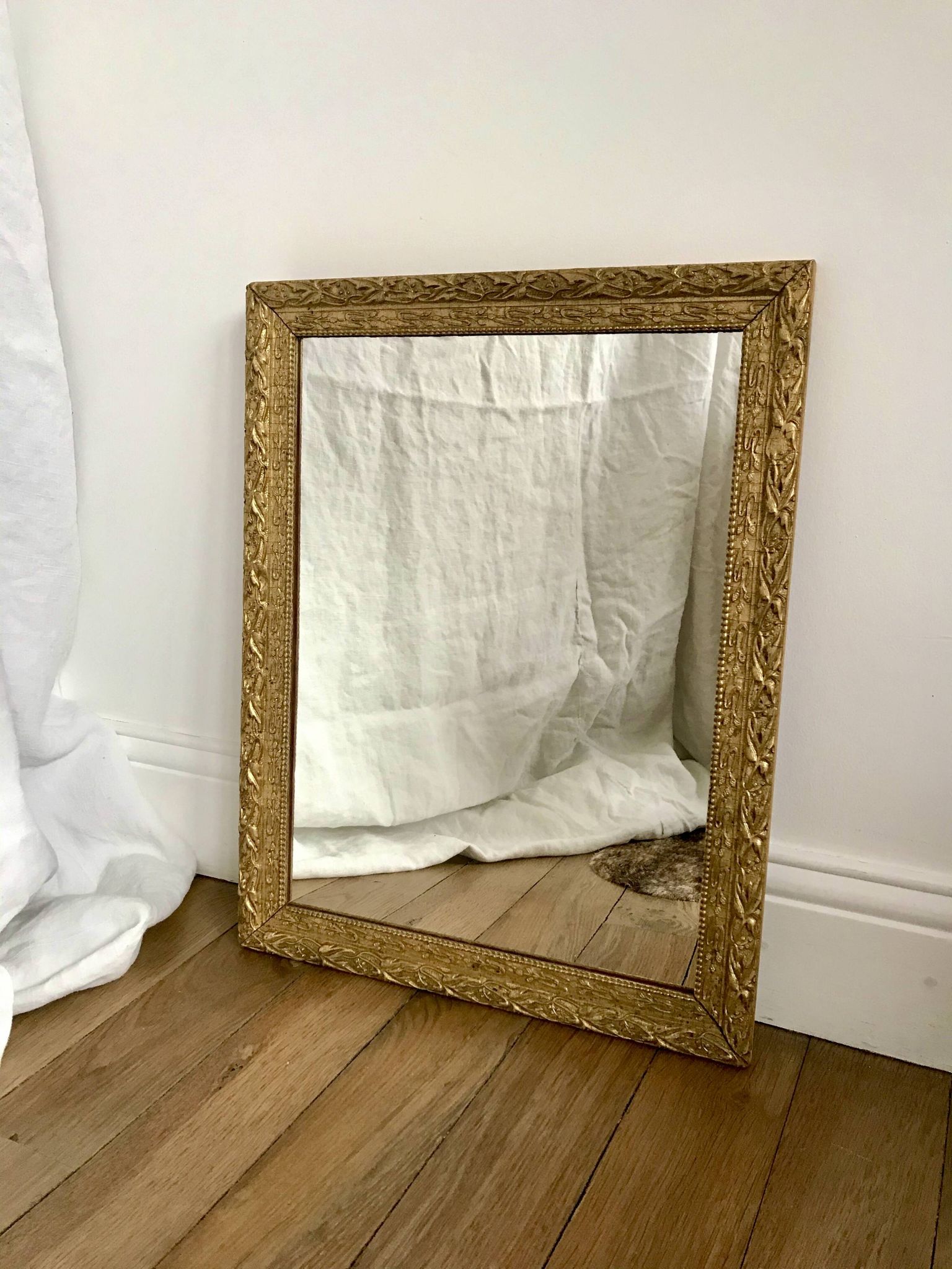 set of 4 mirrors in wood and gilded stucco early 20th century