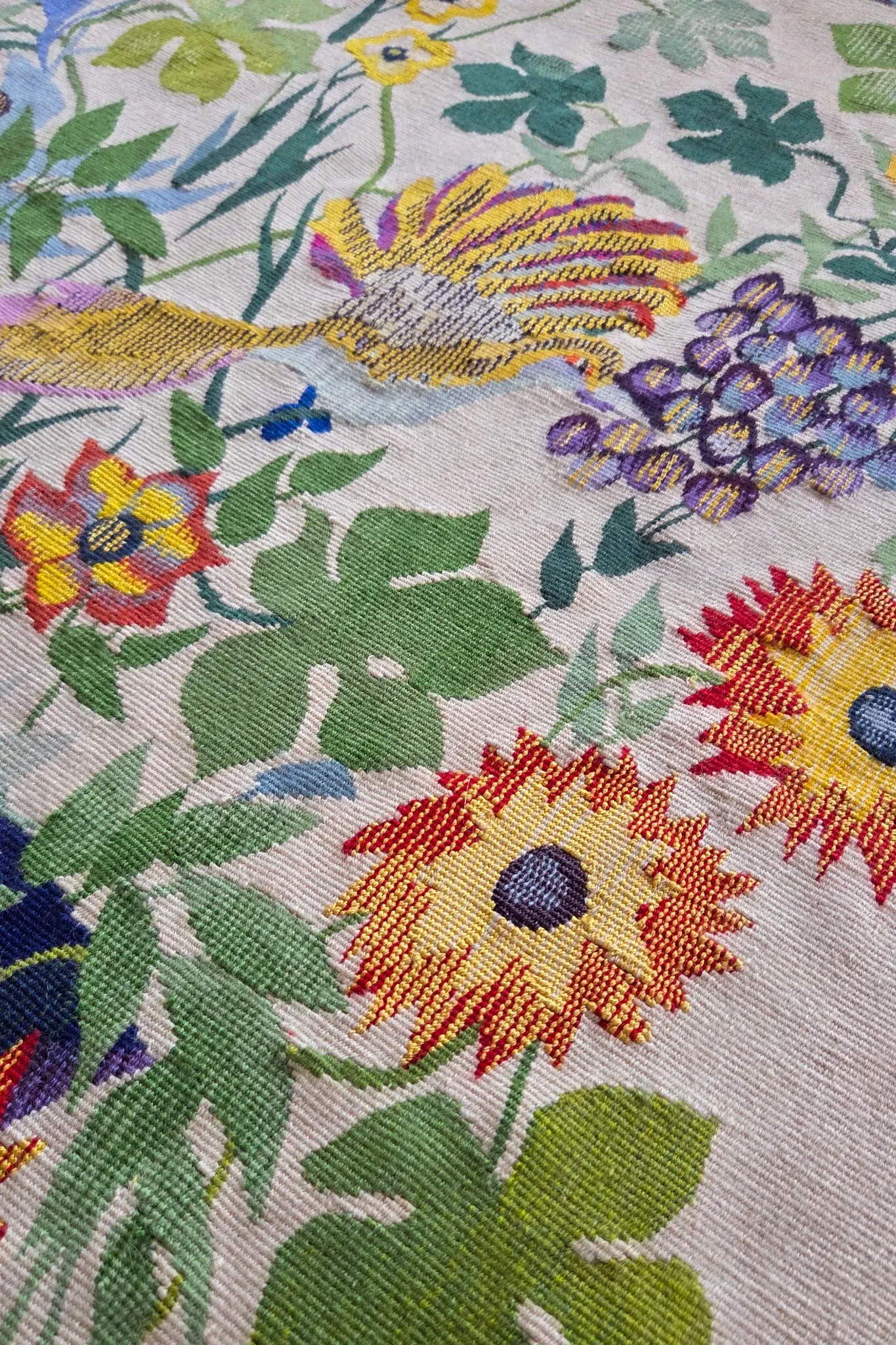 Aubusson tapestry "The Black Trellis" by Odette Caly — Pinto Workshops