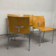 Ensemble de 4 chaises empilables vintage — Contreplaqué moulé et chrome, 199