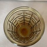Vase art deco jaune ambre verre