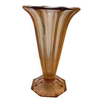 Rosaline trumpet-shaped vase Czechoslovakia