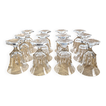 12 Villeroy & Boch cut crystal footed glasses SAAS VB – Service