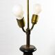 Turned wooden ball lamp base