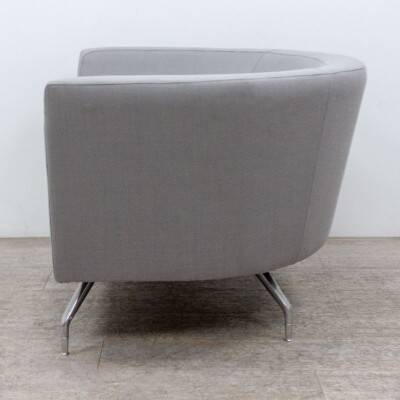 Fauteuil orangebox en tissu gris