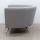 Fauteuil orangebox en tissu gris